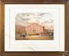 P.S. Duval, color lithograph, titled Armory of The First Troop Philadelphia City Cavalry
