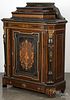 Aesthetic movement rosewood marquetry inlaid parlor cabinet, mid 19th c., 52 3/4'' h., 36'' w.
