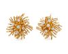 TIFFANY & CO. 18K Gold and Diamond 'Anemone' Earrings