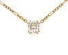 18K Gold and Diamond Pendant Necklace