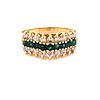 14K Diamond Emerald Ring