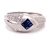 18k Diamond Sapphire Ring