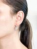 18k Victorian Diamond Pearl Rosetta Earrings