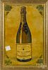 Moet & Chandon painted trade sign, signed M. Drouet, 42'' x 28''.