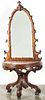 Victorian walnut pier mirror, late 19th c., 78'' h., 34 1/4'' w.