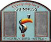 Painted Guinness toucan sign for The Early Bird Aspley, with double inset chalkboards
