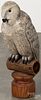 Contemporary carved and painted owl, 25 1/2'' h.