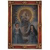 VIRGEN DEL ROSARIO DE CHIQUINQUIRÁ CON DONANTES MÉXICO, SIGLO XVIII Óleo sobre tela 156 x 100 cm | VIRGEN DEL ROSARIO DE CHIQUINQUIRÁ CON DONANTES MEX