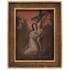 SANTA LUTGARDA MÉXICO, SIGLO XIX Óleo sobre tela Detalles de conservación. 41.5 x 30.5 cm | SANTA LUTGARDA MEXICO, 19TH CENTURY Oil on canvas Conserva
