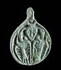 9th C. Viking Brass Pendant - Odin w/ Ravens