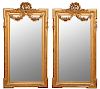 Pair of Louis XVI Style Carved Giltwood Mirrors