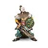Italian Pottery Chinese Warrior Figure Statue