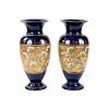 Pair of Royal Doulton England Slaters Art Nouveau Vases