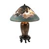 Handel Signed Bronze Landscape Shade Table Lamp