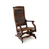 19th C. English Eastlake Victorian Cane Rocking Chair