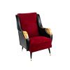 1960's Rockabilly Black and Red Mohair Armchair