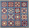 Contemporary sampler quilt, 80'' x 80''. Provenance: The Estate of Mark and Joan Eaby