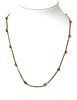 A 9ct gold box link and bead chain,