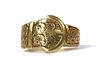 A 9ct gold buckle ring,