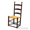 Red-painted Slat-back Side Chair