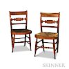 Pair of Tiger Maple Fancy Chairs