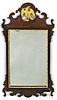 Chippendale Mahogany Veneer Scroll-frame Mirror