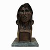After F. Remington Bronze Bust Of Indian Chief