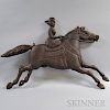 Reproduction Cincinnati Stone Works Cast Iron Horse and Rider