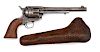 Black Powder Colt Single-Action Army Revolver in Original "Slim Jim" Holster by J.F. Bond of Trinidad, CO 