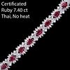 IMPORTANT CERTIFICATED RUBY AND DIAMOND BRACELET