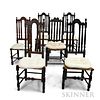 Six Bannister-back Side Chairs