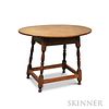 Turned Maple Oval-top One-drawer Tavern Table