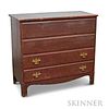 Putty-painted Two-drawer Blanket Chest