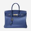 A blue de malte togo leather gold hardware Birkin bag 35, Hermès 2008