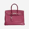 A tosca and rose tyrien epsom leather palladium hardware Birkin bag 35, Hermès 2011