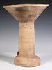 NEOLITHIC CHINESE/BACTRIAN OVERSIZED HOLLOW BURIAL CHALICE, 11TH C. BC