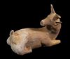 CHINESE HAN DYNASTY POTTERY FIGURE OF A DEER