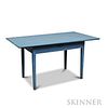 Blue-painted One-drawer Tavern Table
