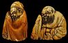 (2) 18TH C. CHINESE IVORY FIGURES