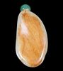 CHINESE JADE PEBBLE FORM SNUFF BOTTLE