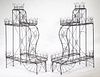 PR OF FRENCH WIRE PLANT STANDS