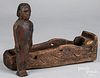 Chippewa Indian child's doll and cradle