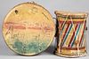 Two Native American Indian drums