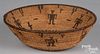 Apache Indian figural coiled tray basket