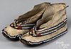 Pair of Apache Indian boy's moccasins