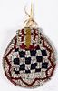 Sioux Indian beaded hide ration token bag