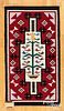 Navajo Ganado red pictorial textile of bird tree