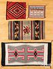 Group of Navajo Indian textiles