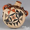 Hopi Indian polychrome pottery canteen