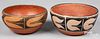 Two Santo Domingo Indian pottery bowls